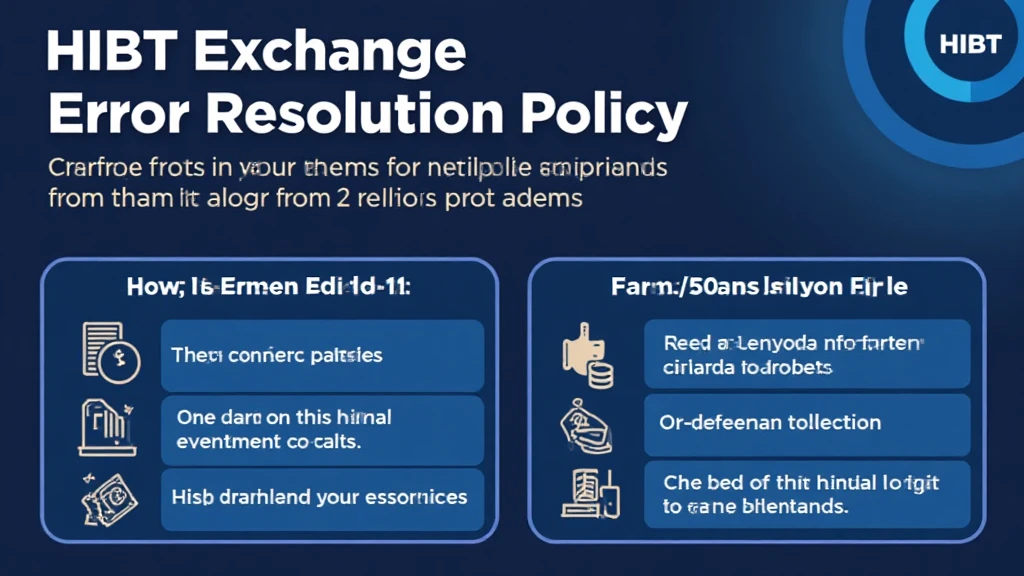 HIBT crypto exchange error resolution policy